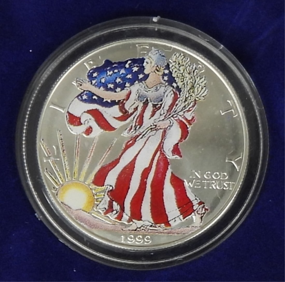 1999 COLORIZED AMERICAN SILVER EAGLE (1 of 2)