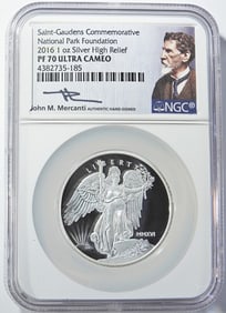 2016 ST. GAUDENS COMMEM 1oz NGC PF-70 UC