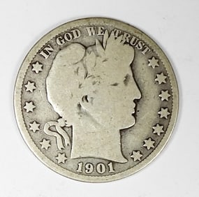1901-S BARBER HEAD HALF DOLLAR