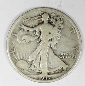 1917-S WALKING LIBERTY  HALF DOLLAR