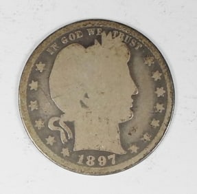 1897-O BARBER HEAD QUARTER