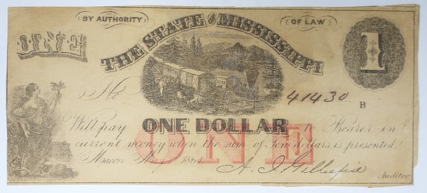 $1 MISSISSIPPI OBSOLETE NOTE