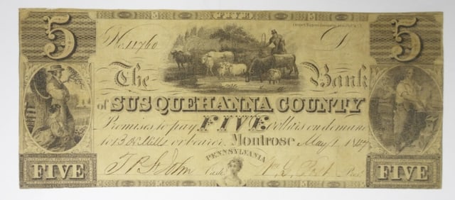 $5 MONTROSE ,PA OBSOLETE NOTE