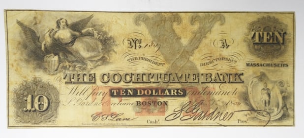$10 BOSTON,MA OBSOLETE NOTE