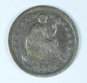 1853 LIBERTY SEATED HALF DIME
