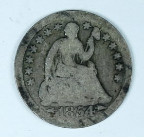 1854 LIBERTY SEATED HALF DIME