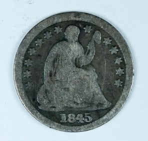 1845 LIBERTY SEATED HALF DIME