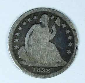 1838 LIBERTY SEATED HALF DIME
