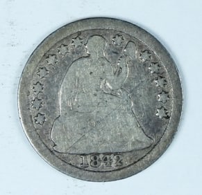 1842 LIBERTY SEATED HALF DIME