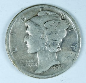 1921 MERCURY DIME