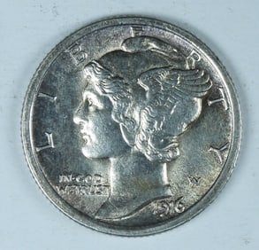 1916 MERCURY DIME