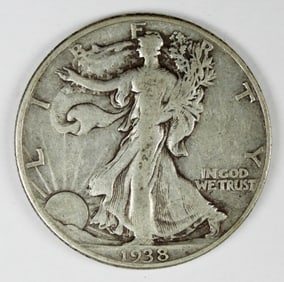 1938-D LIBERTY WALKING HALF DOLLAR