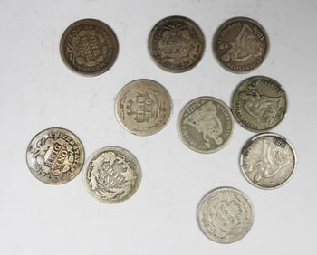 10 SEATED DIMES