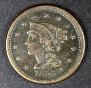 1855 MATRON HEAD LARGE CENT