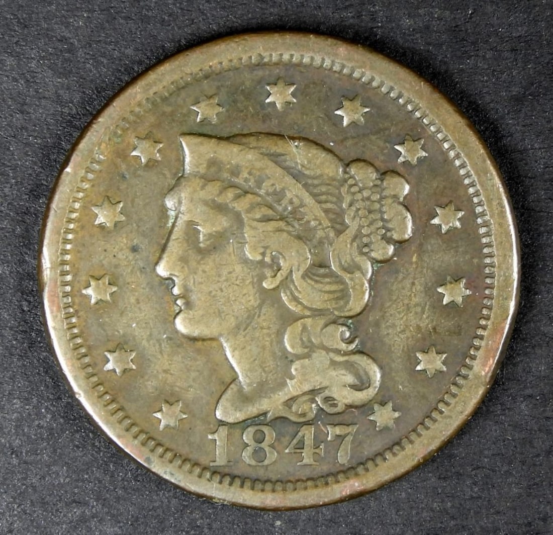 1847 MATRON HEAD LARGE CENT (1 of 2)