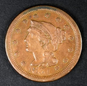1854 MATRON HEAD LARGE CENT