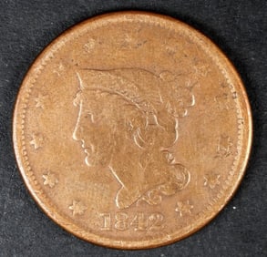 1842 LARGE DATE MATRON HEAD CENT