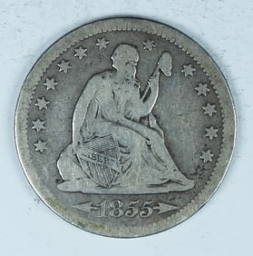 1855 SEATED LIBERTY QUARTER