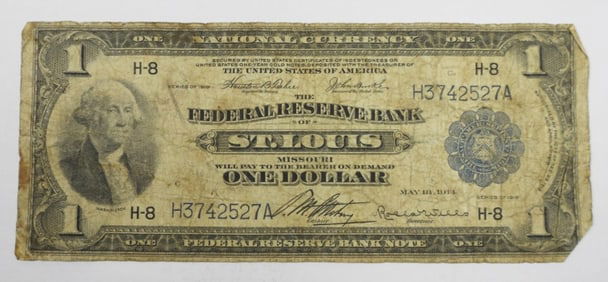 1918 $1 ST LOUIS NATIONAL CURRENCY