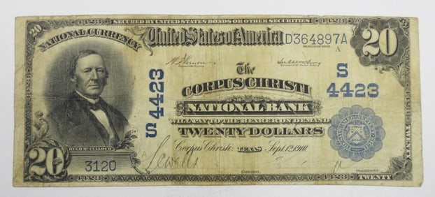 1902 $20 CORPUS CHRISTY, TX NATIONAL
