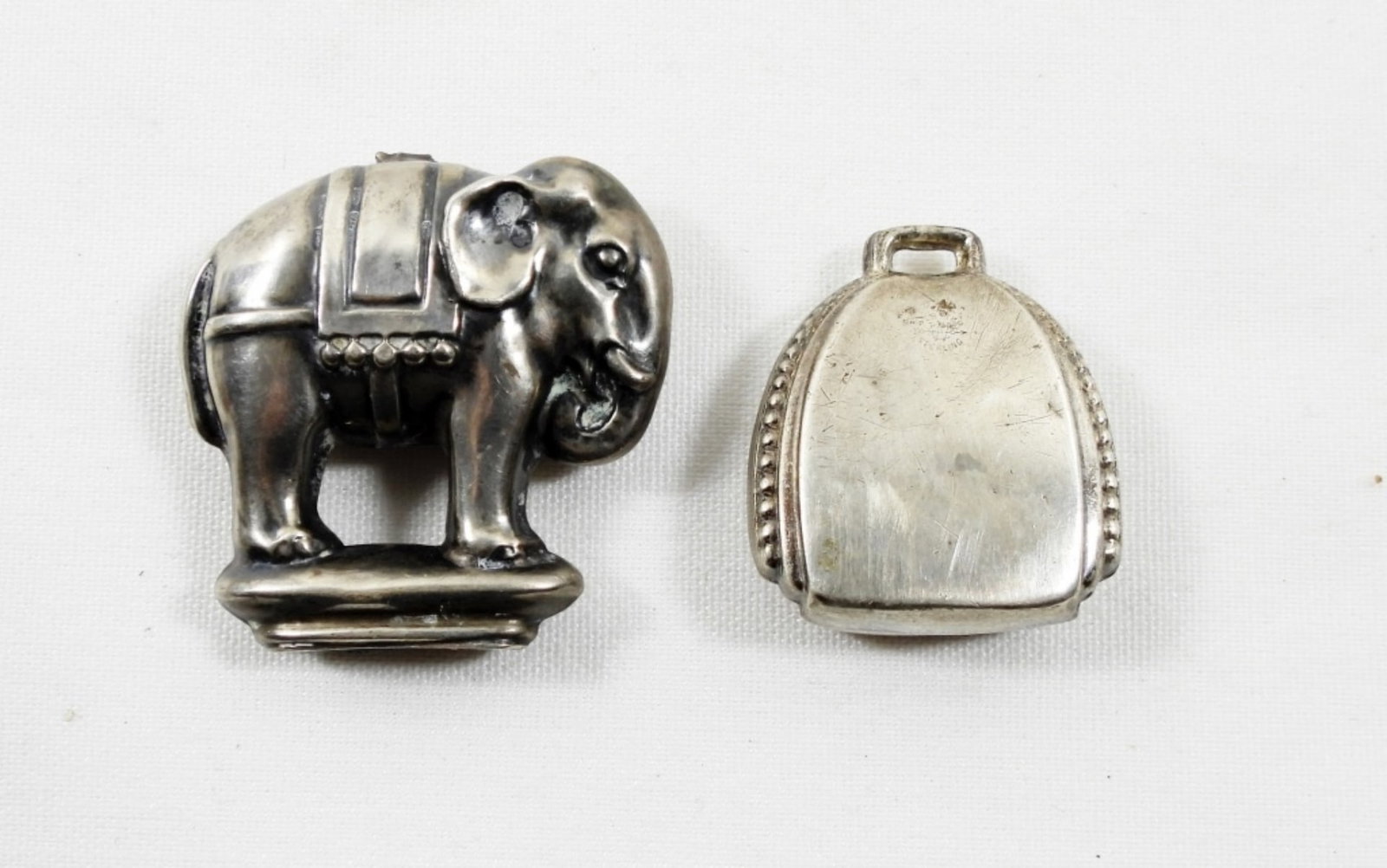 ELEPHANT & SUIT CASE RATTLE CHARMS: ELEPHANT MISSING LOOP (12 DWT)