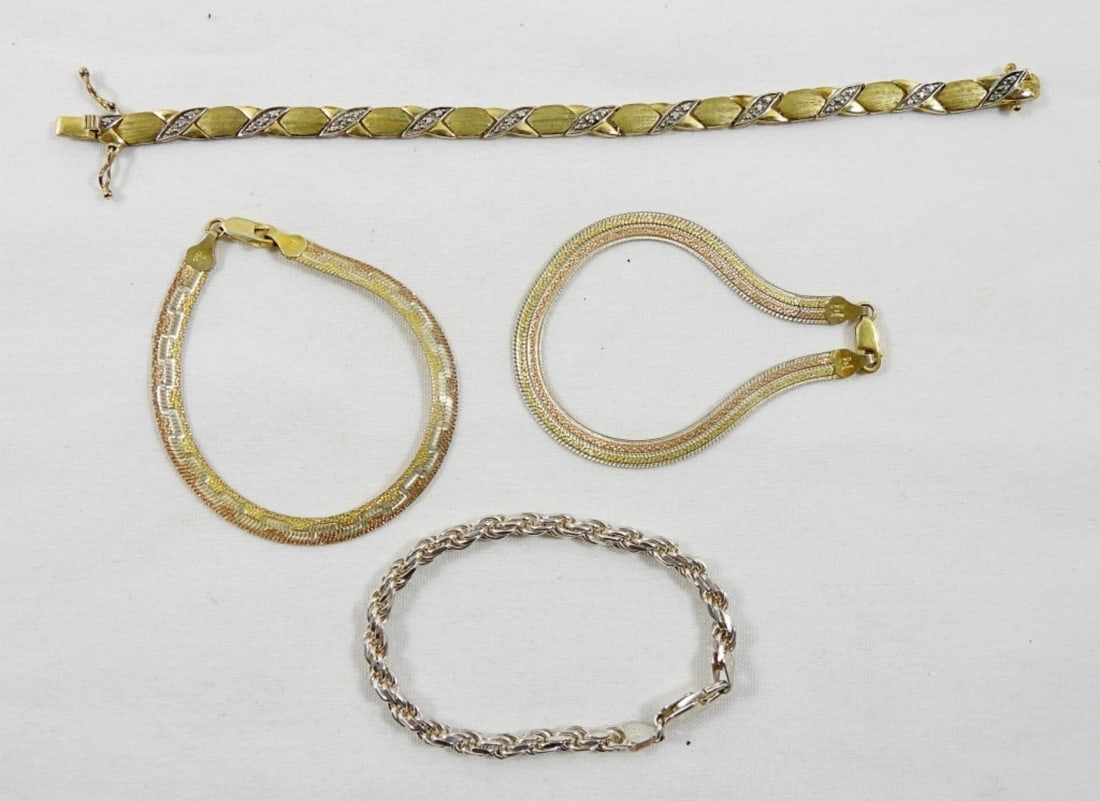 ASSORTED (4) LADIES FASHION 925 BRACELETS (1 of 2)