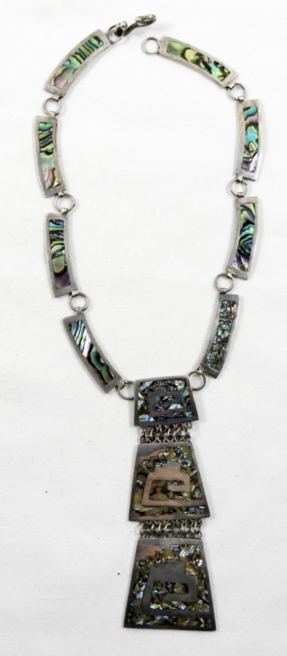 MEXICO ABALONE NECKLACE VINTAGE 925 (1 of 3)