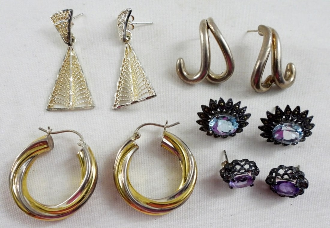 MIX LADIES PRETTY STERLING EARRINGS (5) (1 of 3)