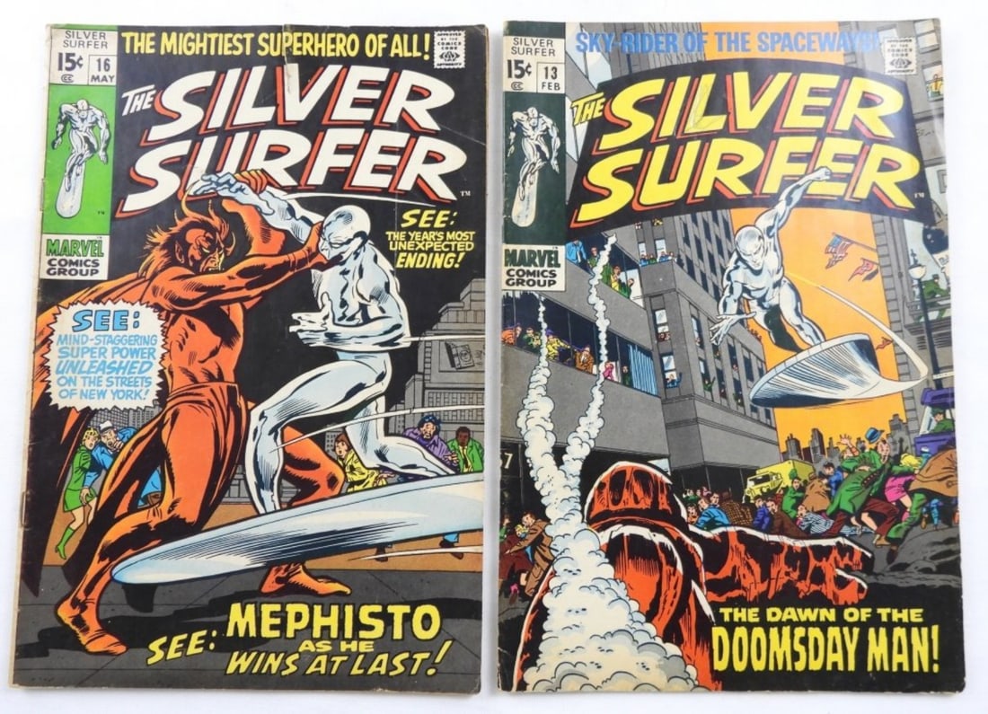 (2) MARVEL SILVER SURFER 15c ISSUES (1 of 2)