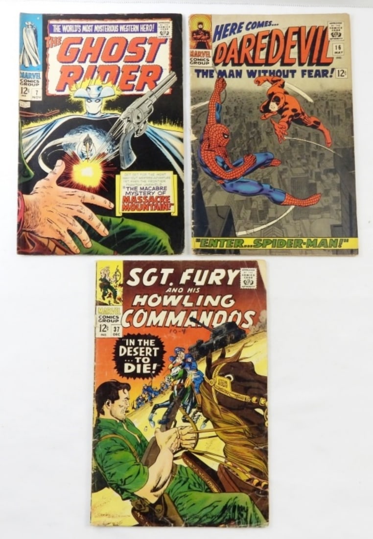 (3) MARVEL 12c COMIC ISSUES (1 of 2)