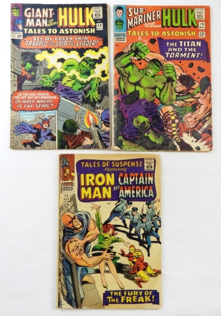 (3) MARVEL 12c COMIC ISSUES (1 of 2)