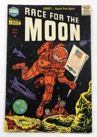 1958 RACE FOR THE MOON #3 HARVEY COMICS