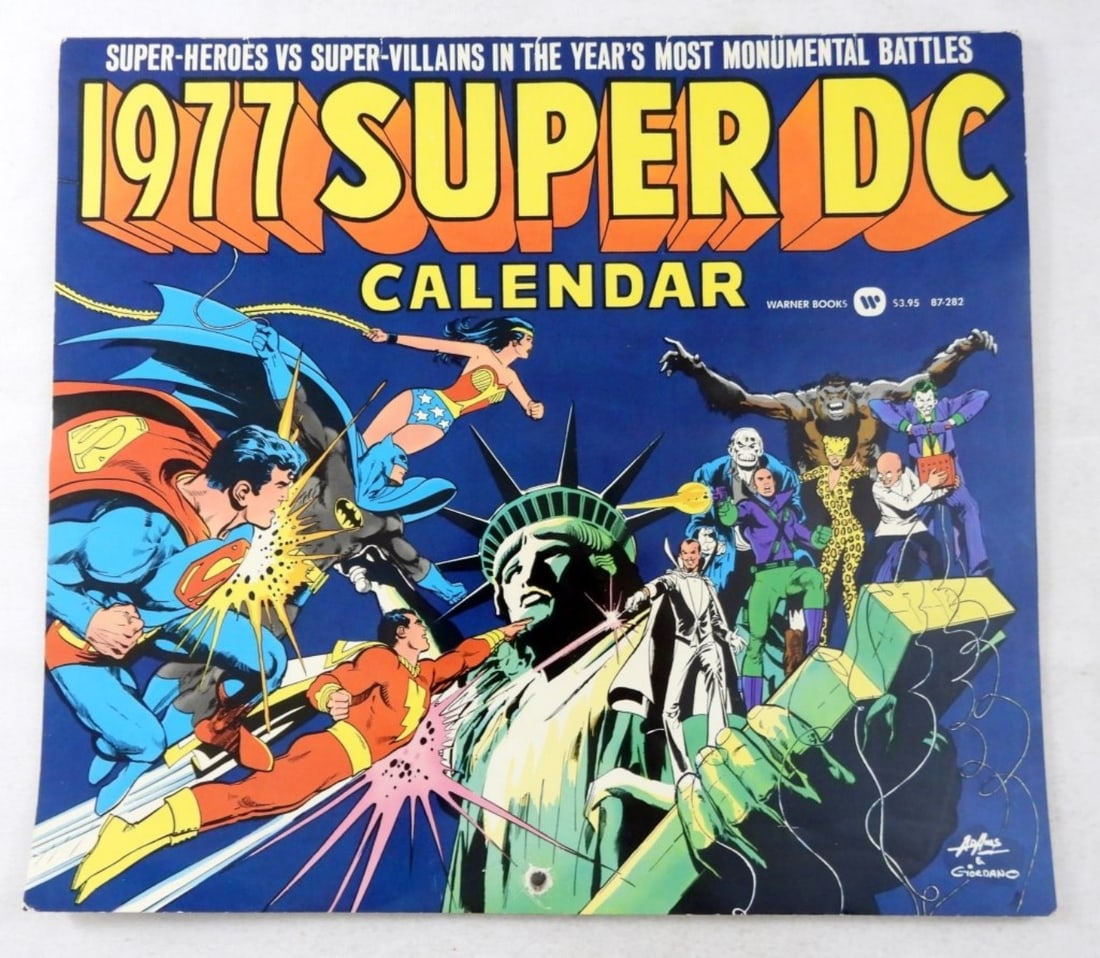1977 SUPER DC CALENDAR BATMAN SUPERMAN (1 of 3)