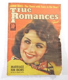 VINTAGE TRUE ROMANCES MAGAZINE APRIL 1939