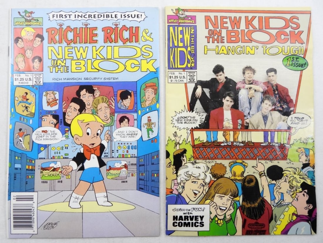 (2) HARVEY #1 NEW KIDS ON THE BLOCK: HANGIN' TOUGH #1 & RICHIE RICH #1