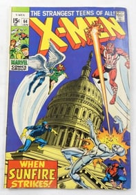 X-MEN VOL 1 NO 64, 1970 1ST SUNFIRE APP