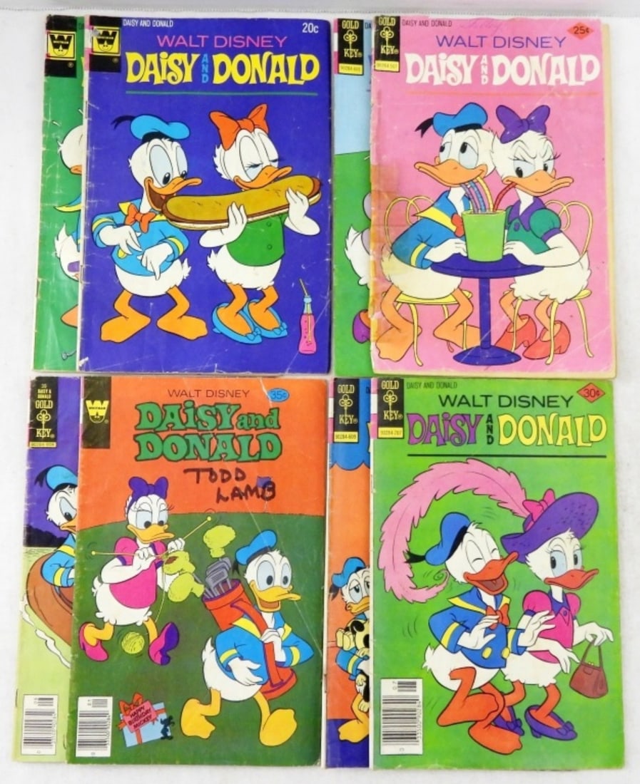 (8) WALT DISNEY'S DAISY AND DONALD: 20C-40C ISSUE, ALL IS DIFFERENT CONDITIONS, WHITMAN AND GOLD KEY ISSUES