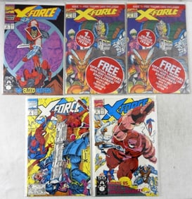 (5) MARVEL X-FORCE COMIC LOT (2) #1