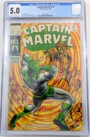 1969 MARVEL CAPTAIN MARVEL # 10 CGC 5.0
