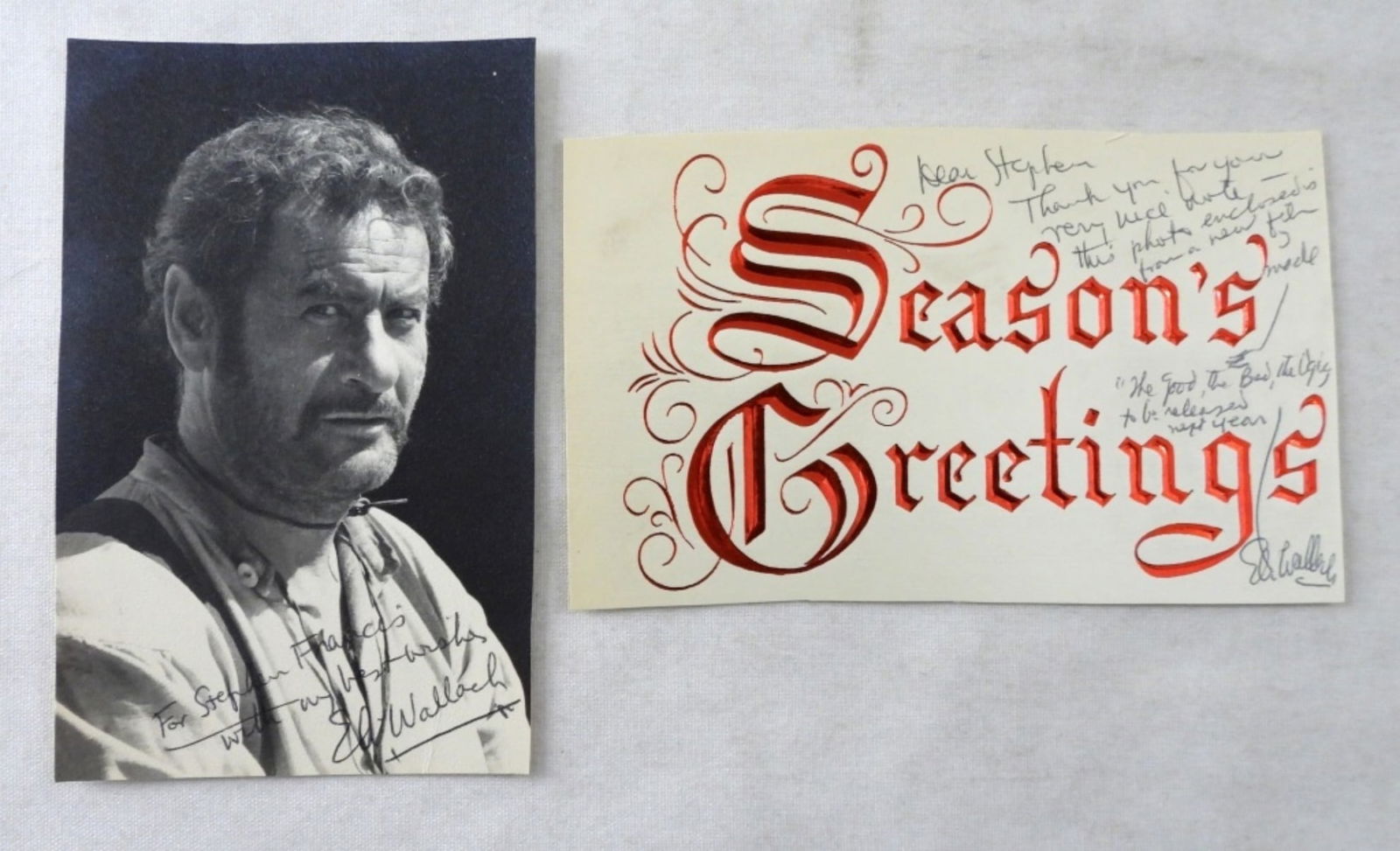 ELI WALLACH PHOTO & LETTER (1 of 2)