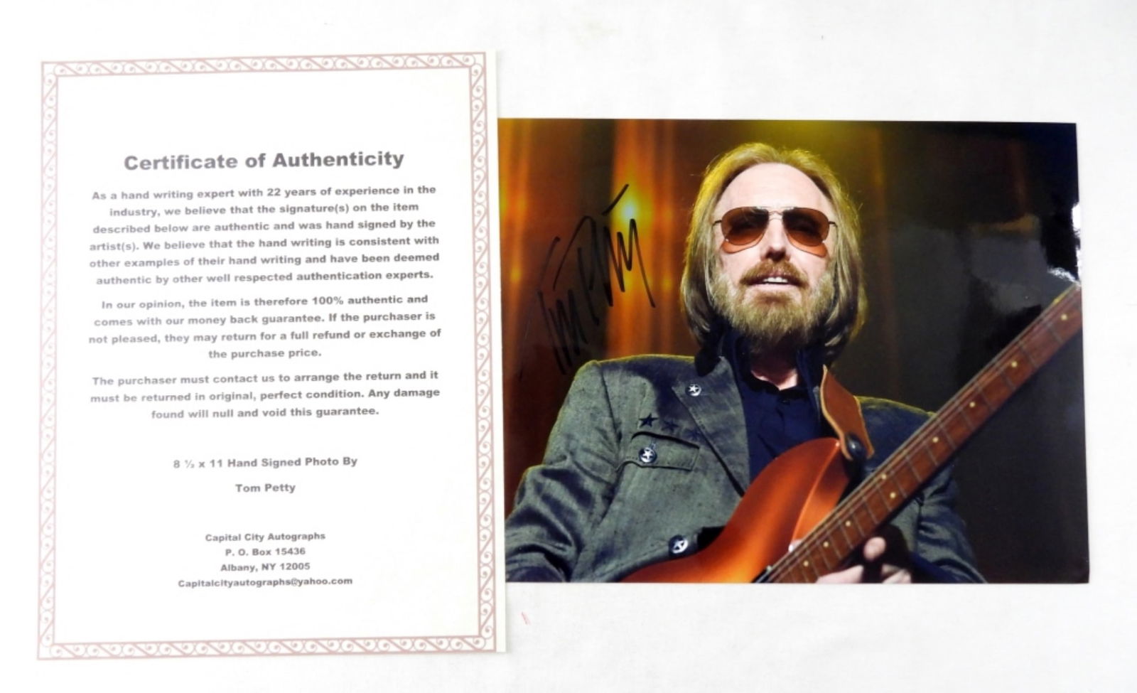 TOM PETTY AUTOGRAPHED PHOTO W/ COA (1 of 3)