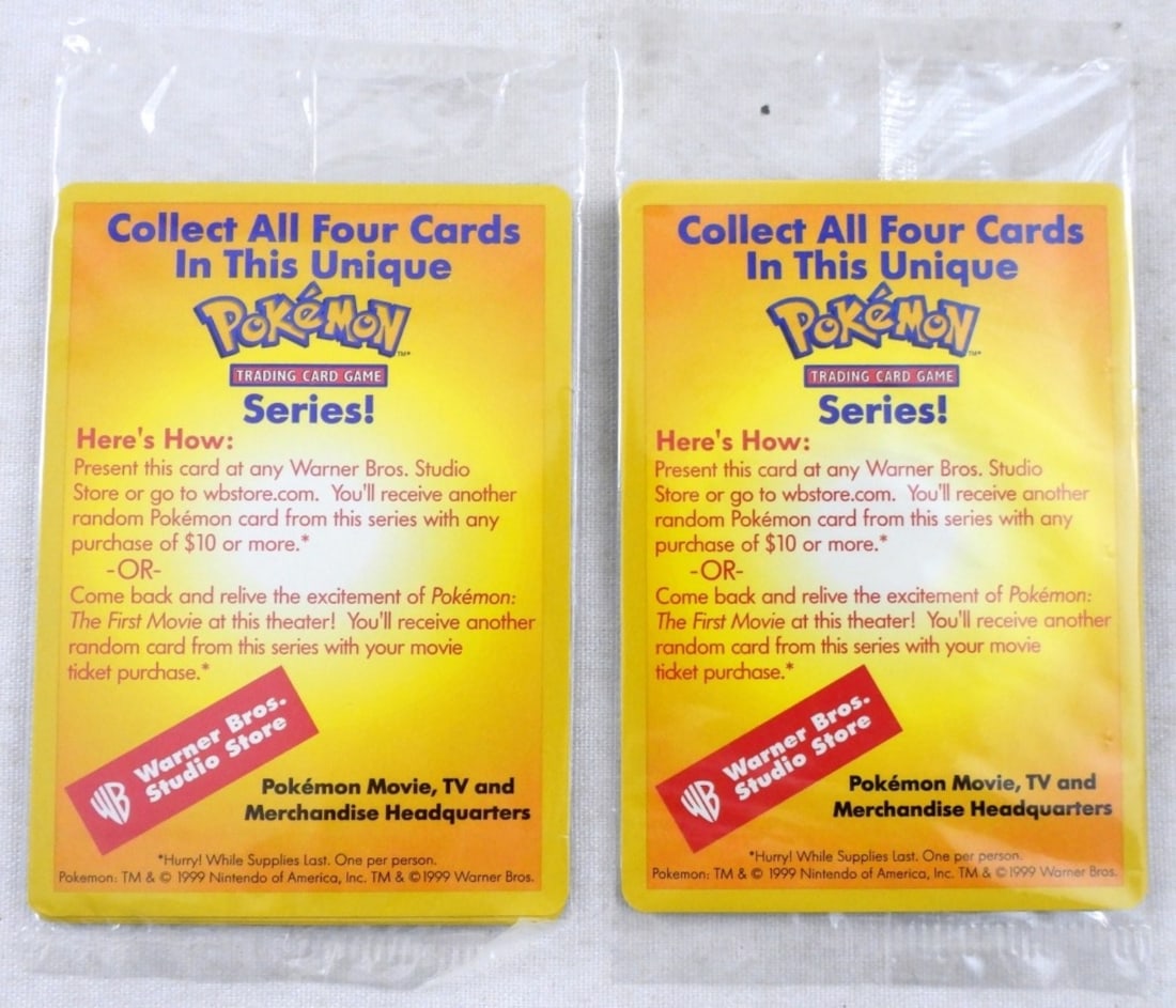 (2) POKEMON BLACK STAR WB PROMO PACK: FIRST MOVIE PROMO CARD - SEALED RANDOM CARD