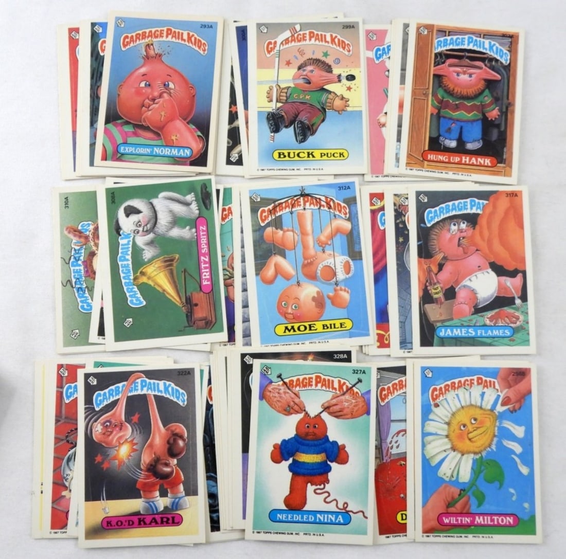 (83) 1987 GARBAGE PAIL KIDS SET COMPLETE: #293a-334a & 295b-334B (8th SERIES)