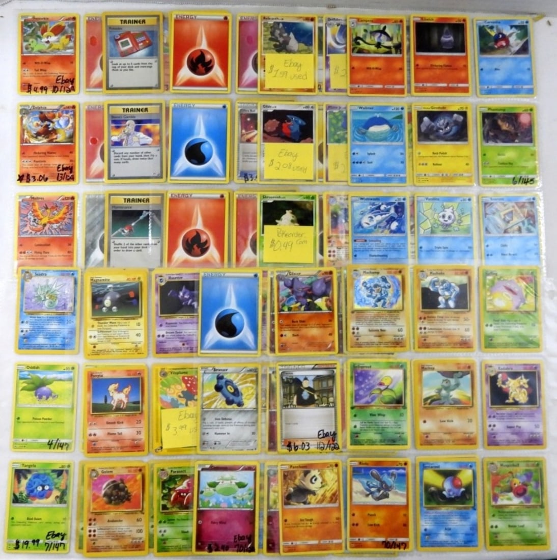 MACHAMP HOLO, REVERSE VALLEY HOLO: MACHAMP HOLO 8/102, TRAINER REVERSE VALLEY 110/122, BRONZOR 60/124. ALL CARDS IN GOOD CONDITION. 10 PAGES. (90 CARDS)