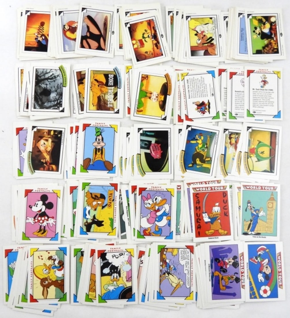 APPROX 210 1991 DISNEY COLLECTOR TRADING CARDS: 1991 MADE BY IMPEL FROM THE WALT DISNEY COMPANY, UNVERIFIED IF SET IS COMPLETED, GREAT CONDITIONS