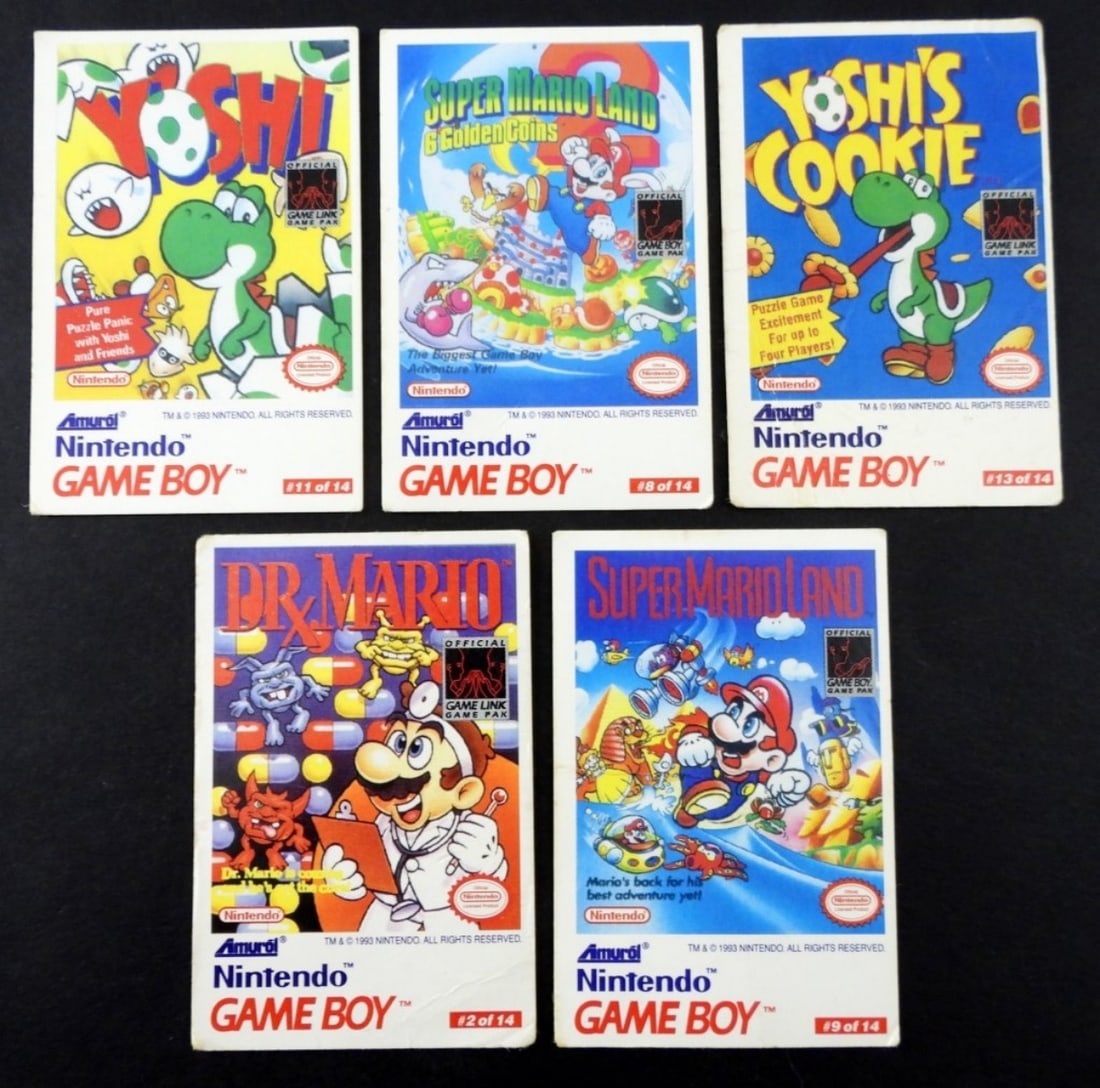 1993 SUPER MARIO GAME BOY CARDS (5) (1 of 2)