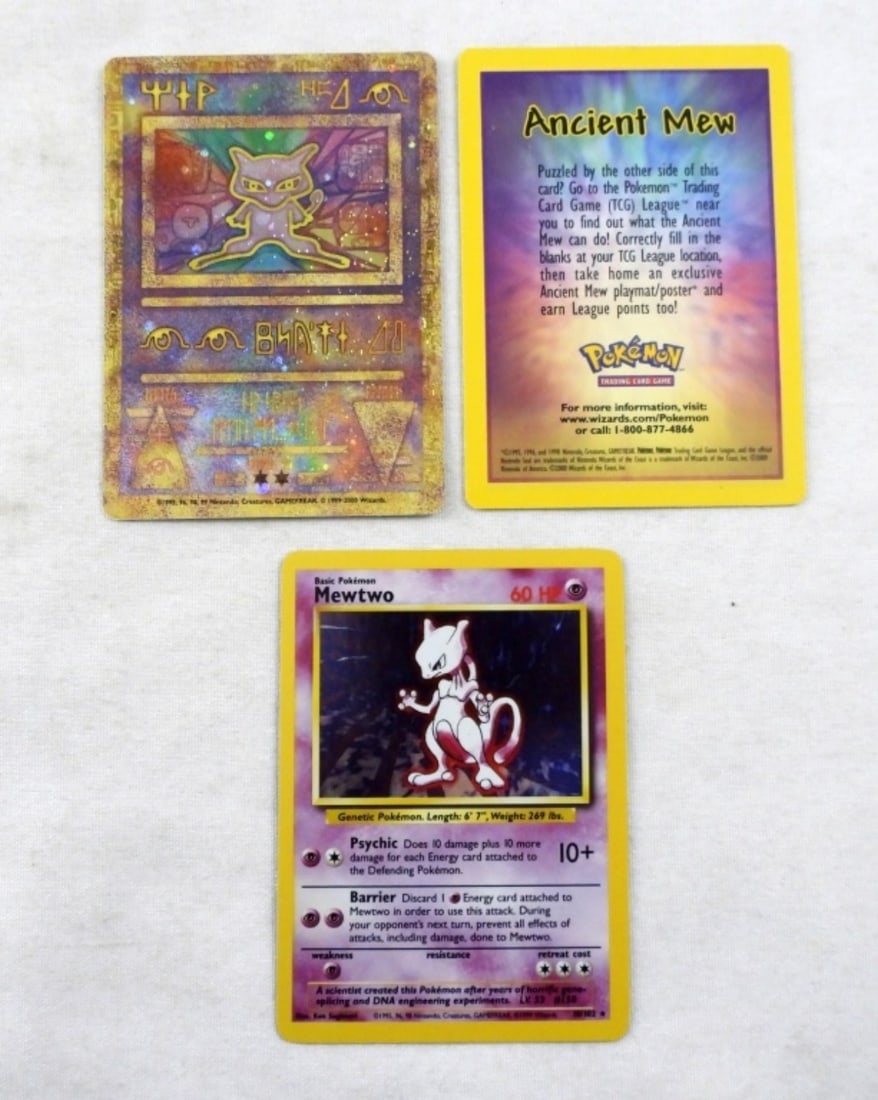 ANCIENT MEW & MEWTWO  HOLO POKEMON (1 of 2)
