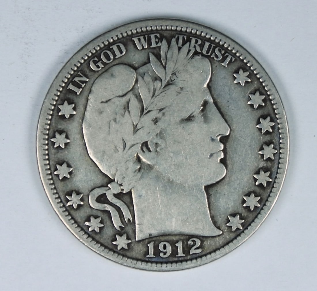 1912-S BARBER HALF DOLLAR