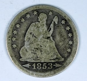 1853 SEATED LIBERTY QUARTER