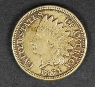1864 COPPER NICKEL INDIAN HEAD CENT